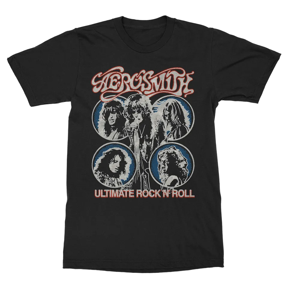 aerosmith-ultimate-rock-n-roll-t-shirt-schwarz-logo image 1