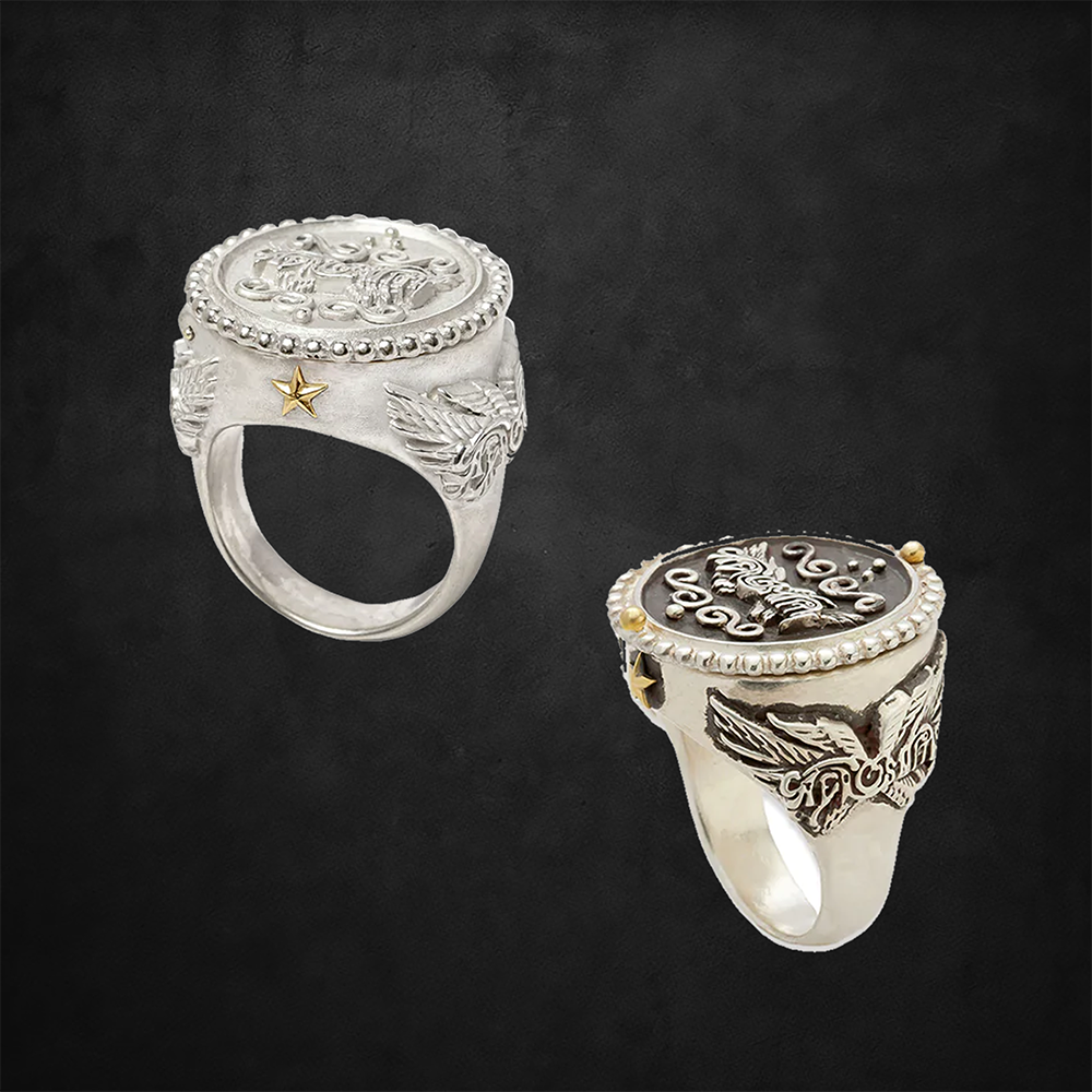 aerosmith-x-distefano-get-your-wings-ring-silberring image 1