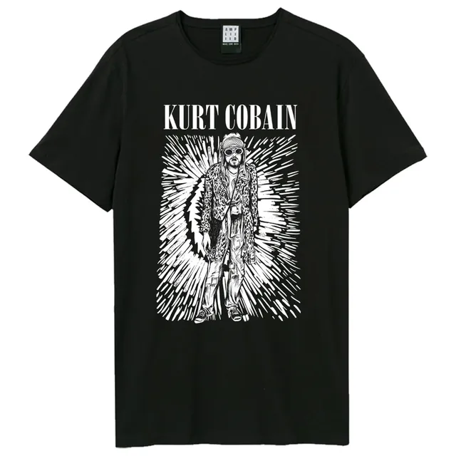 amplified-kurt-cobain-etched-out-kurt-t-shirt-grau-xl-retro image 1