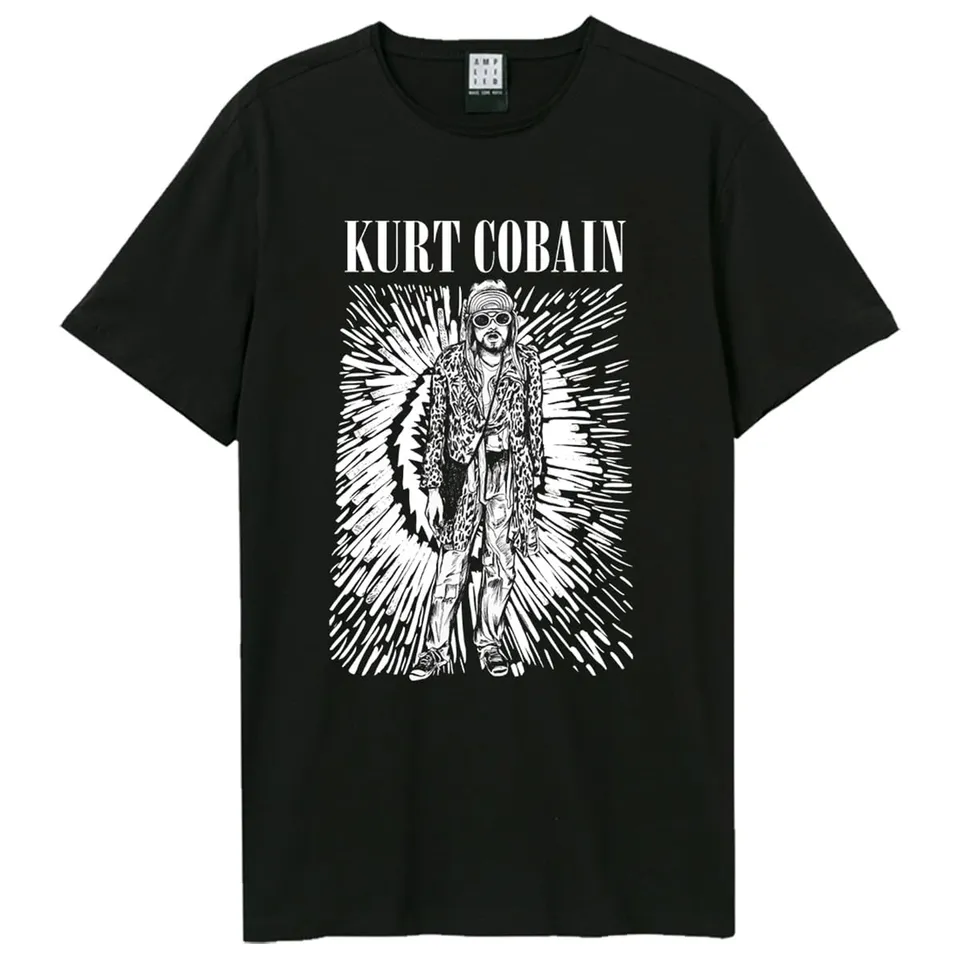 amplified-kurt-cobain-etched-out-kurt-t-shirt-grau-xl-retro image 1
