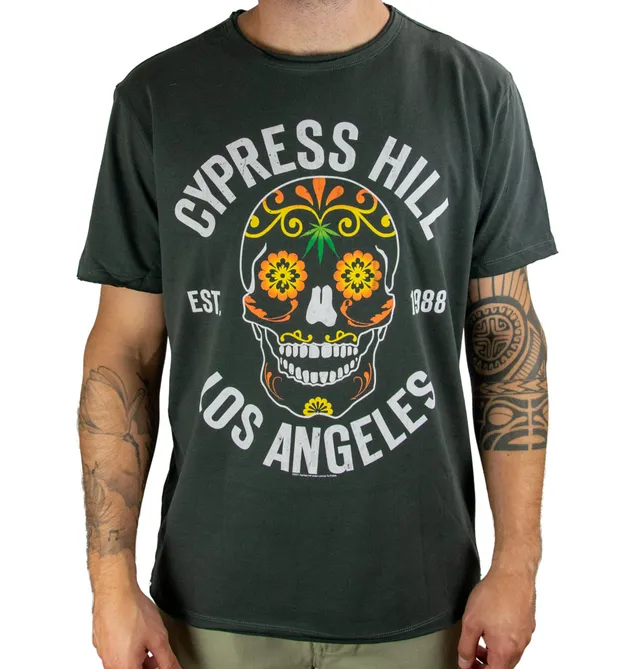 amplified-floral-skull-t-shirt-gr-e-l-charcoal-baumwolle image 1