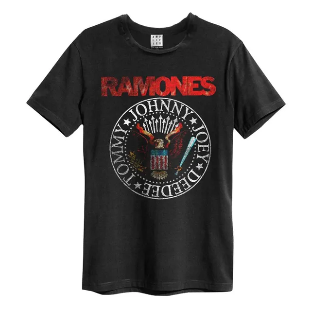 amplified-ramones-logo-vintage-seal-t-shirt-baumwolle image 1