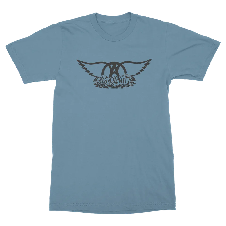 aerosmith-black-wings-t-shirt-unisex-blau-gr-e-l-mit-logo image 1