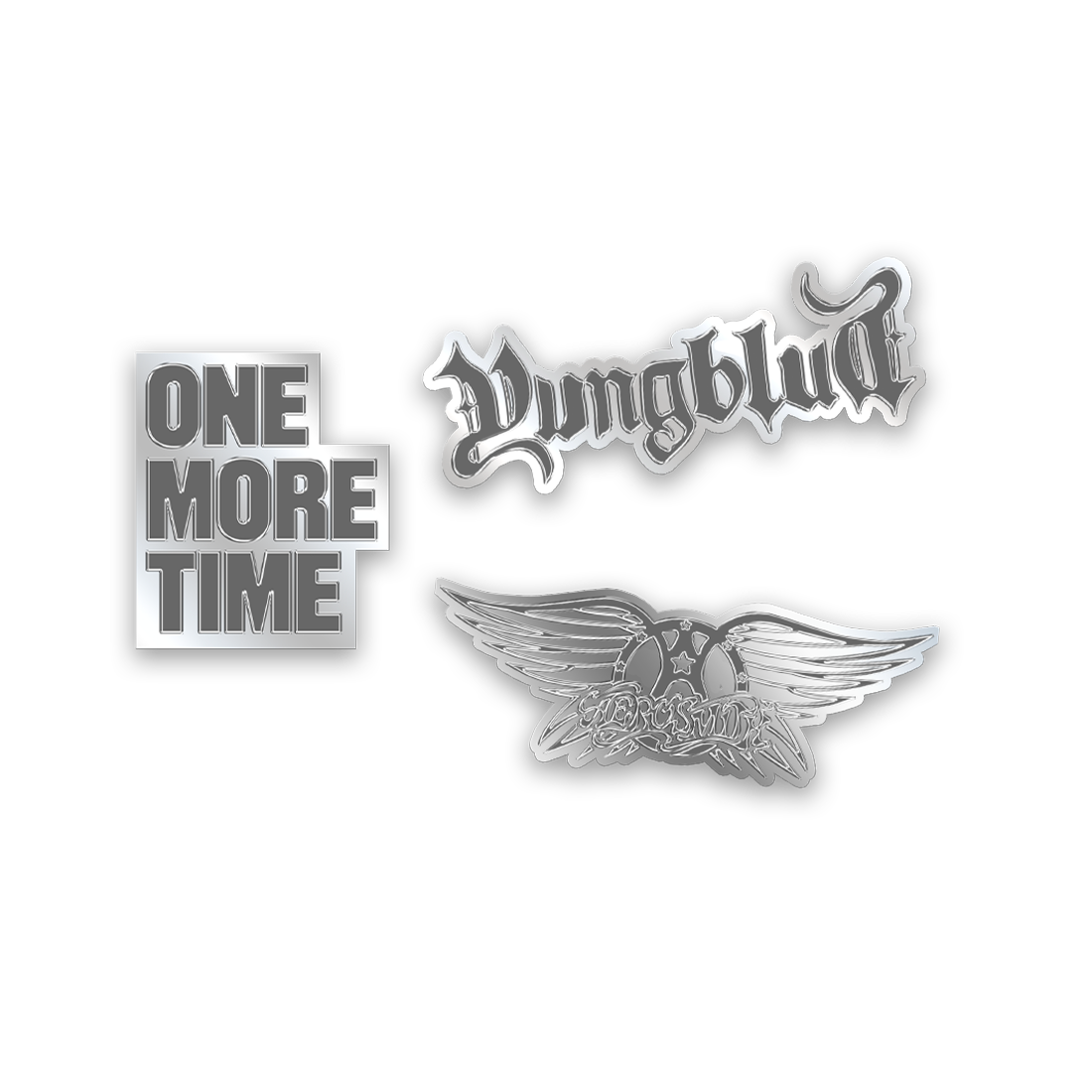 aerosmith-one-more-time-pin-set-3er-silber-emaille image 1