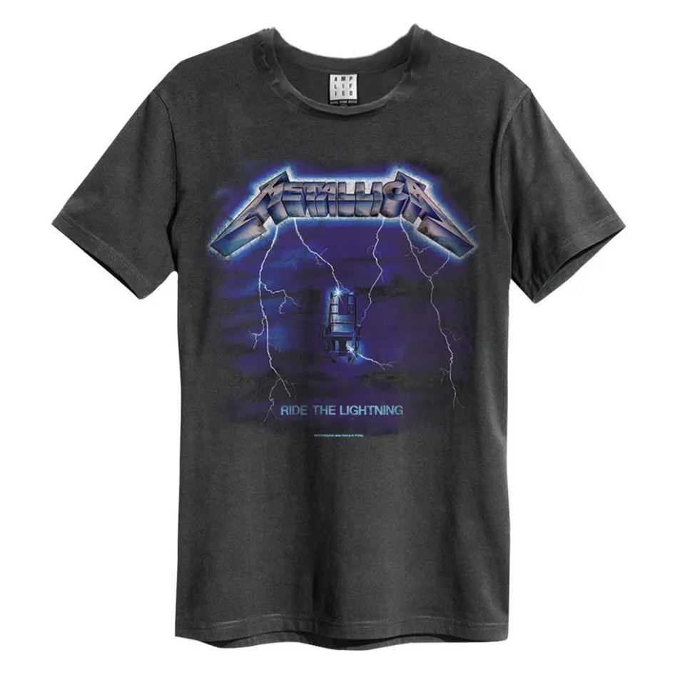 amplified-metallica-ride-the-lightning-band-t-shirt-herren-vintage image 1