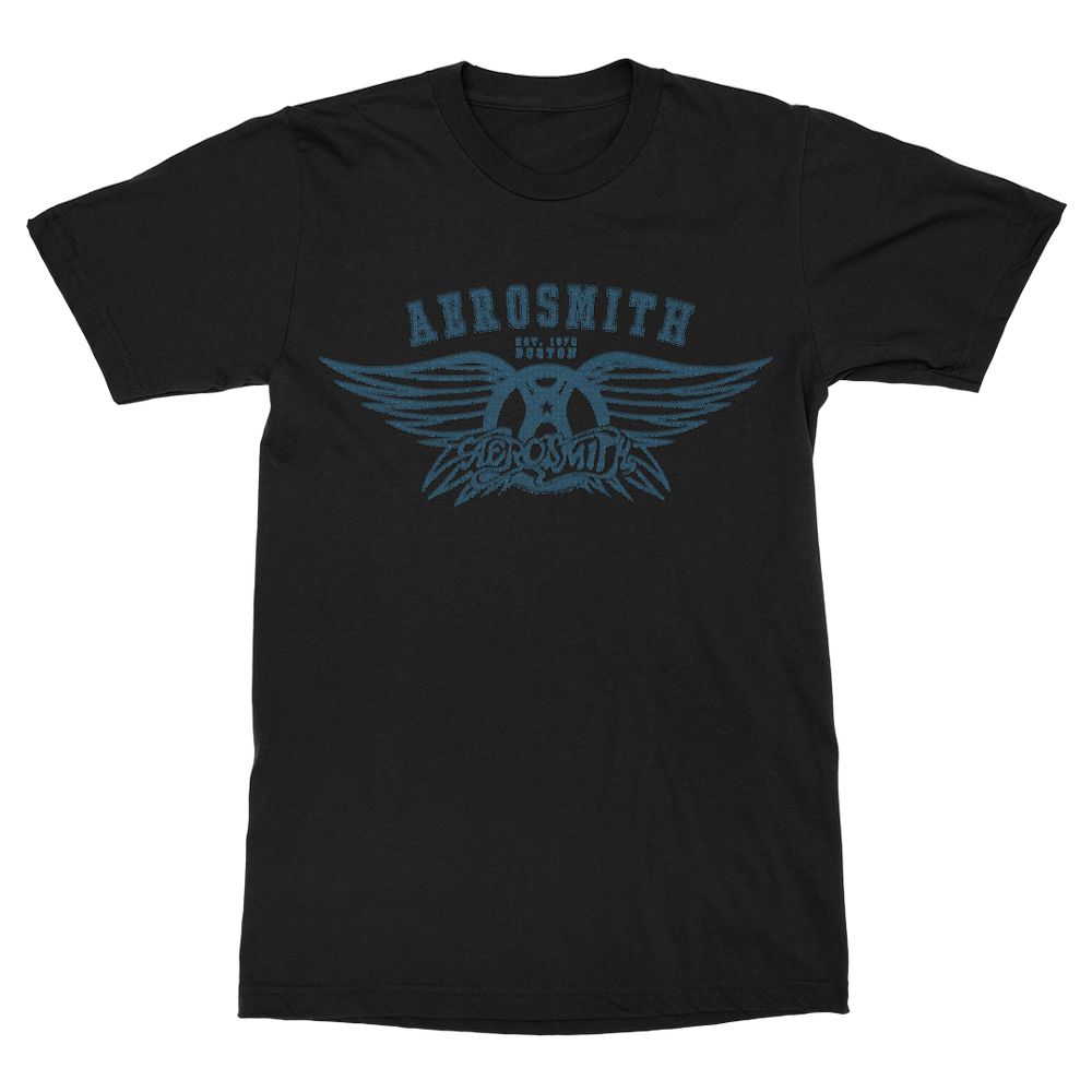 aerosmith-est-1970-t-shirt-schwarz-logo-unisex image 1