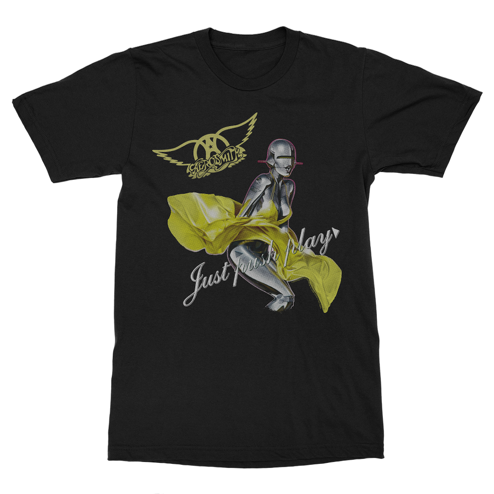 aerosmith-just-push-play-t-shirt-schwarz-unisex-cover image 1