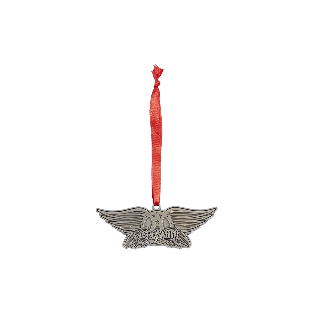 aerosmith-wings-ornament-silber-christbaumschmuck-mit-band image 1