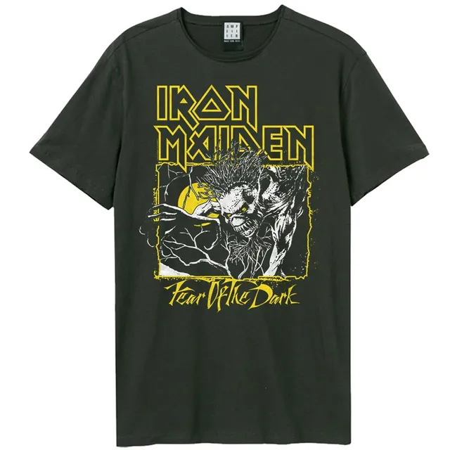 amplified-iron-maiden-yellow-band-t-shirt-xl-charcoal-baumwolle image 1