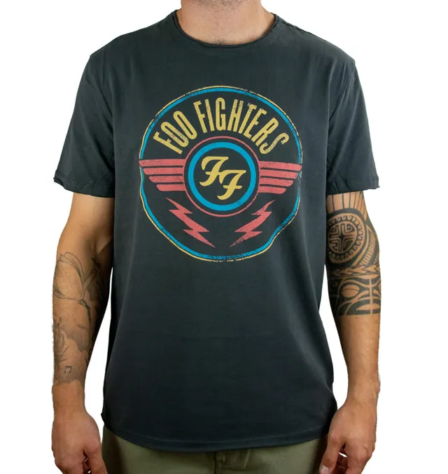 amplified-foo-fighters-ff-air-band-t-shirt-xl-grau-vintage image 1