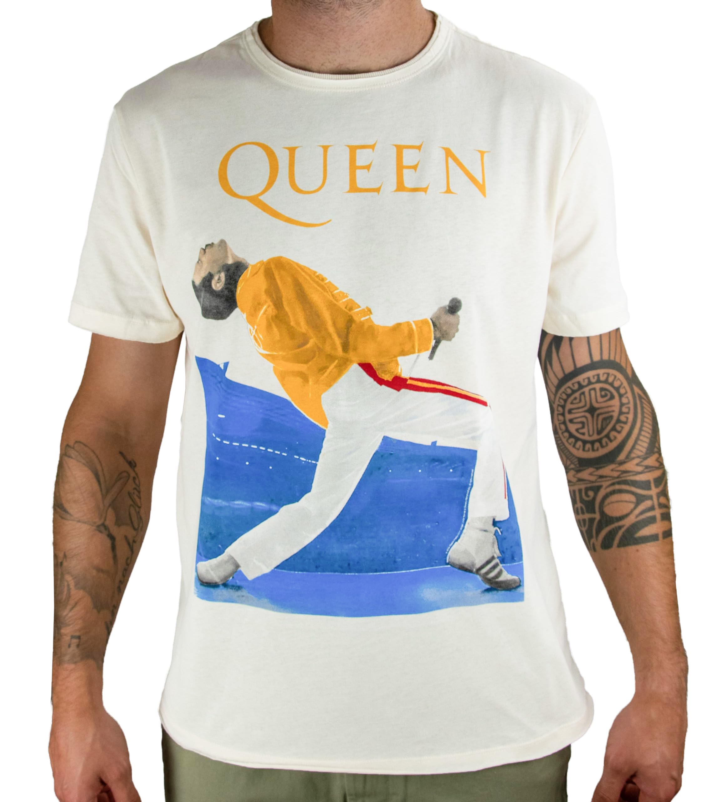 amplified-queen-freddie-mercury-triangle-t-shirt-altweiss-groesse-s image 1