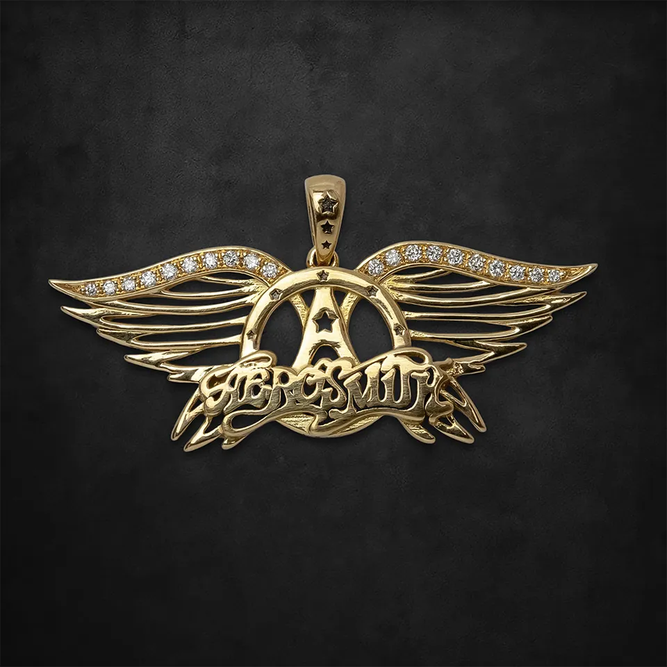aerosmith-x-distefano-golden-anniversary-wings-halskette-silber image 1
