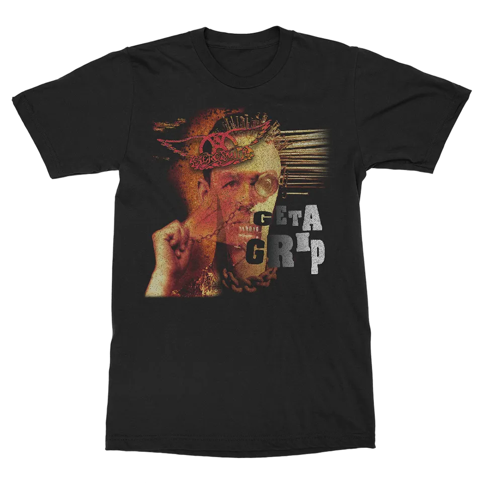 aerosmith-apparel-grip-t-shirt-schwarz-unisex-baumwolle image 1