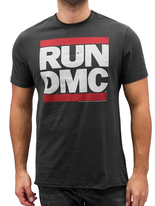 amplified-run-dmc-logo-t-shirt-s-grau-charcoal image 1