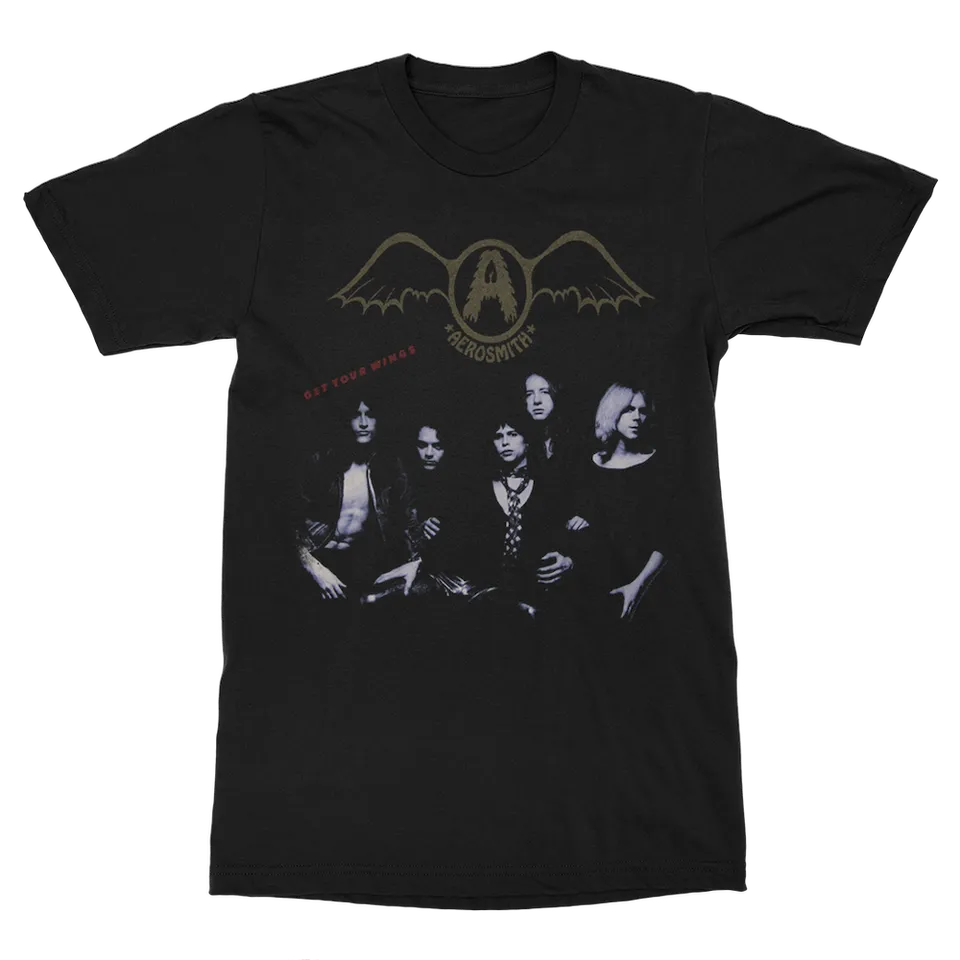 aerosmith-get-your-wings-t-shirt-schwarz-album-cover image 1