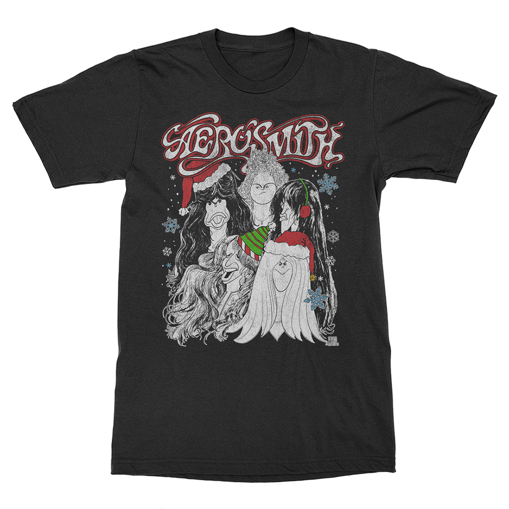 aerosmith-draw-the-line-xmas-t-shirt-unisex-schwarz-weihnachten image 1