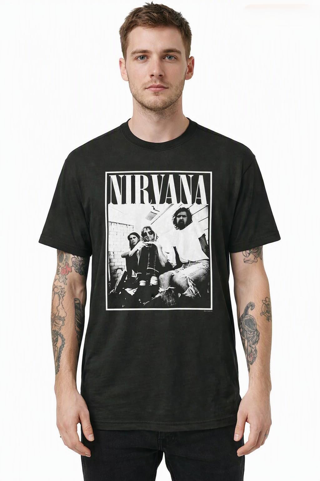 amplified-nirvana-group-shot-t-shirt-dunkelgrau-l-retro image 2