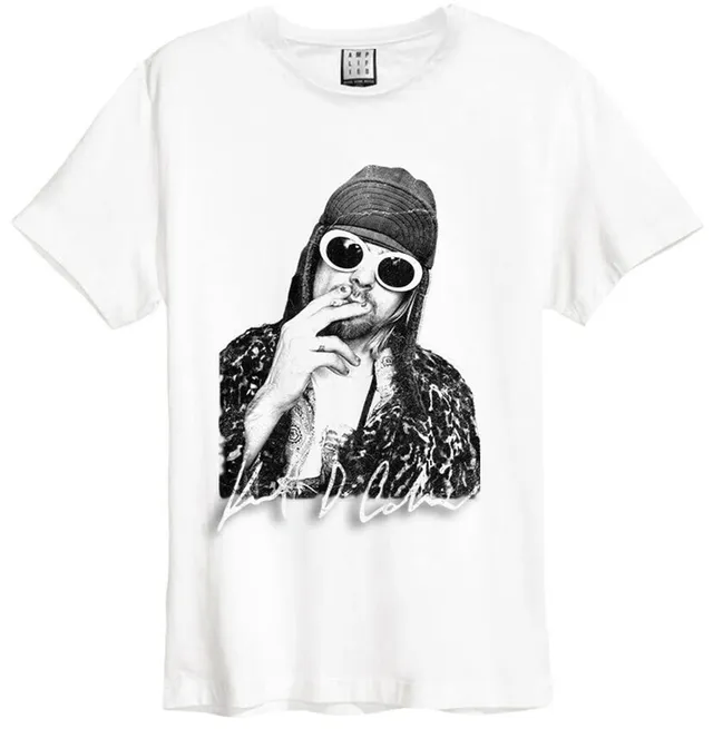 amplified-kurt-cobain-photograph-t-shirt-vintage-unisex image 1