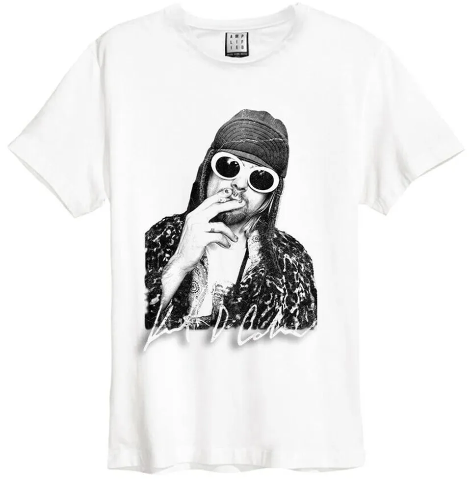 amplified-kurt-cobain-photograph-t-shirt-vintage-unisex image 1