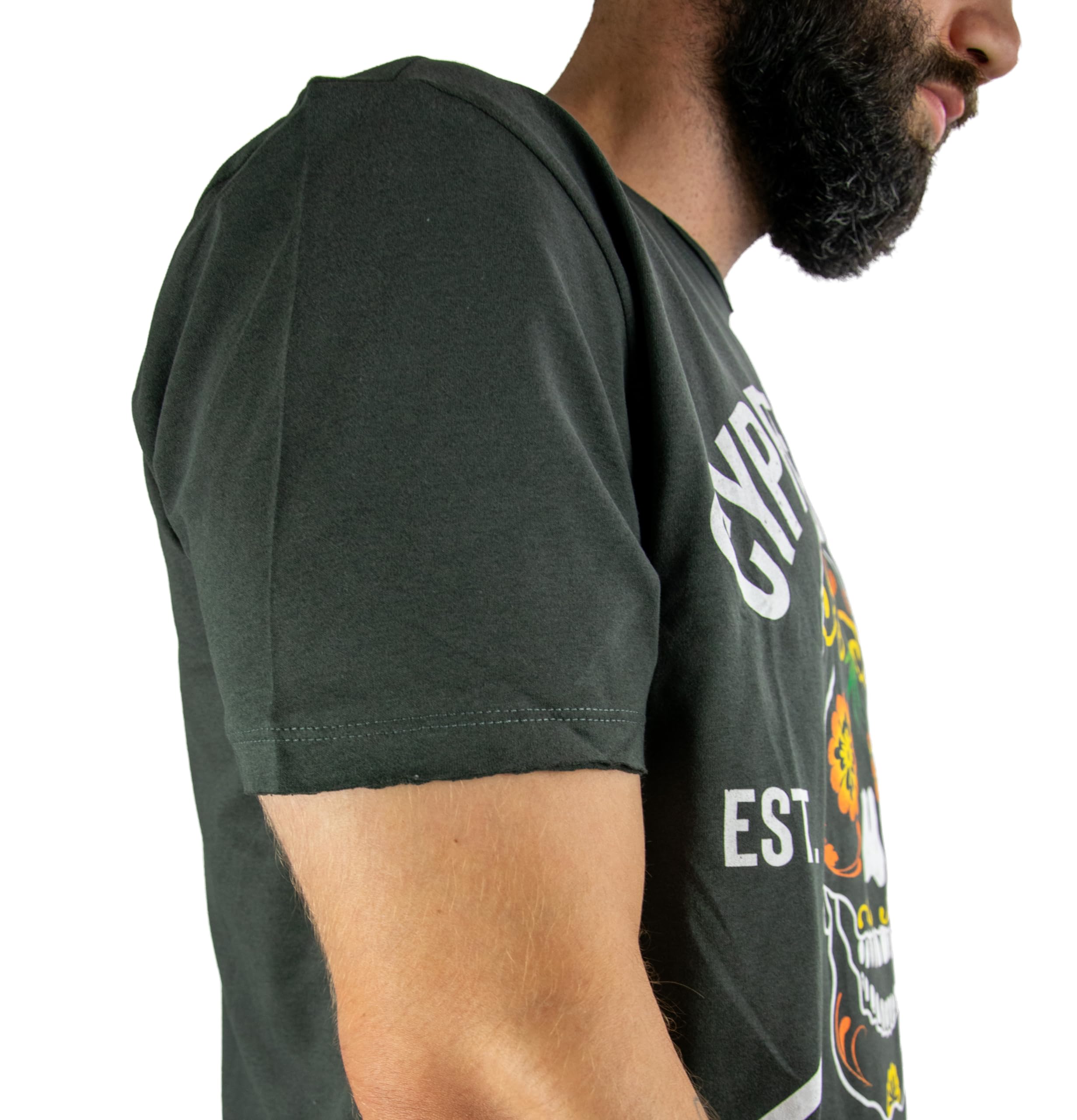 amplified-floral-skull-t-shirt-gr-e-l-charcoal-baumwolle image 4