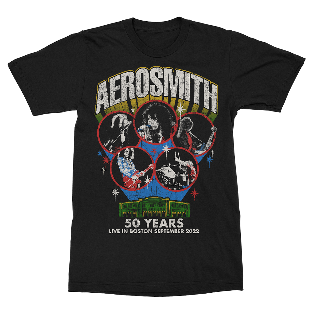 aerosmith-fenway-event-t-shirt-schwarz-50th-anniversary-unisex image 2