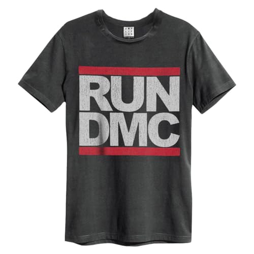 amplified-run-dmc-logo-t-shirt-charcoal-m-baumwolle image 2