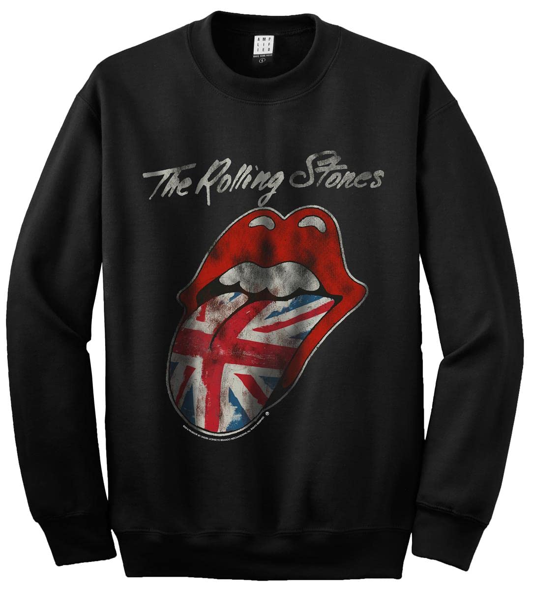 amplified-rolling-stones-uk-flag-crewneck-schwarz-vintage image 1
