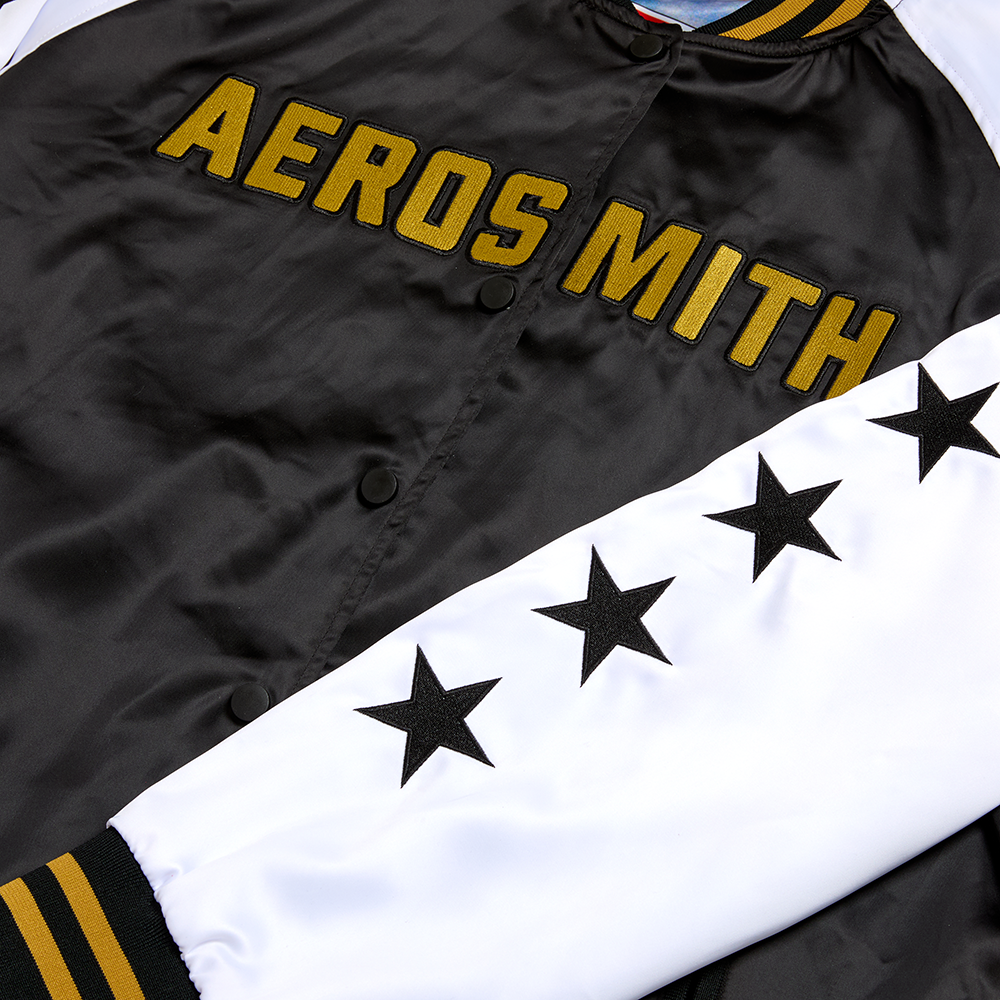 aerosmith-legendary-debut-satin-bomberjacke-schwarz image 3
