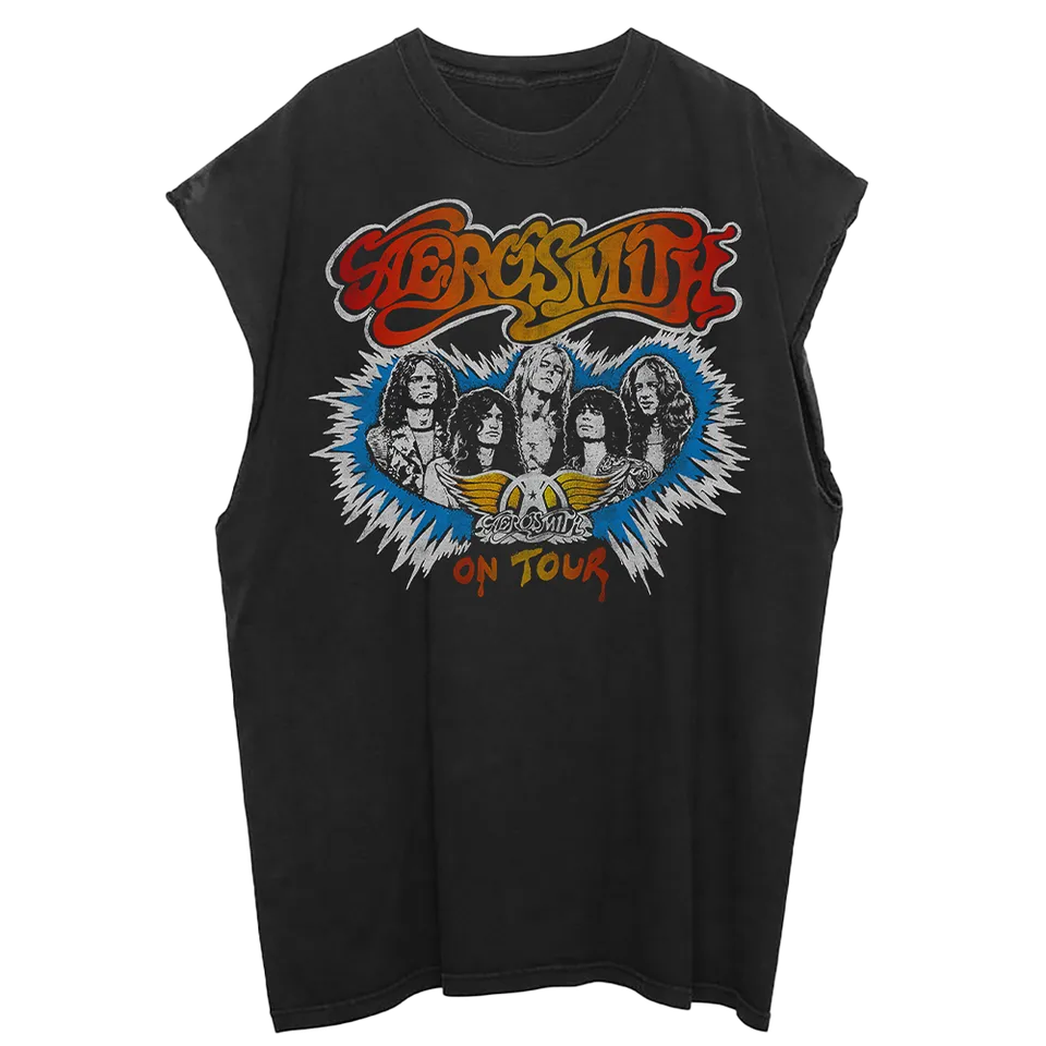 aerosmith-1979-sleeveless-t-shirt-night-in-the-ruts-schwarz image 1