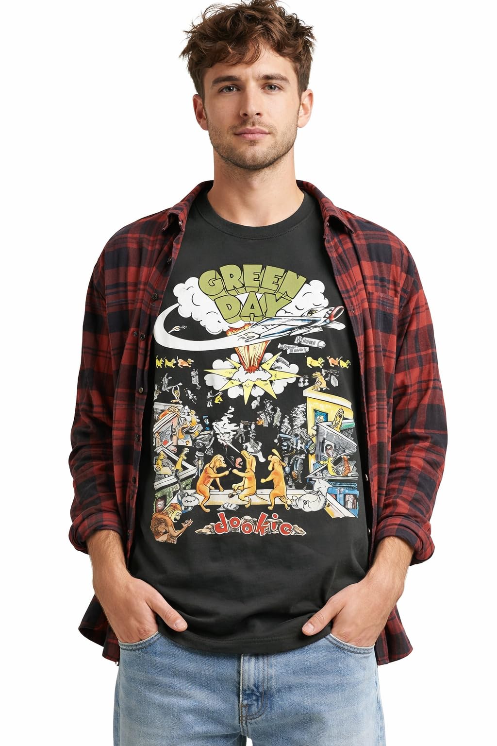 amplified-green-day-dookie-t-shirt-charcoal-gr-e-s image 2