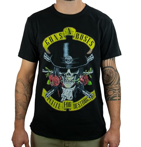 amplified-guns-n-roses-top-hat-skull-t-shirt-schwarz-l image 7
