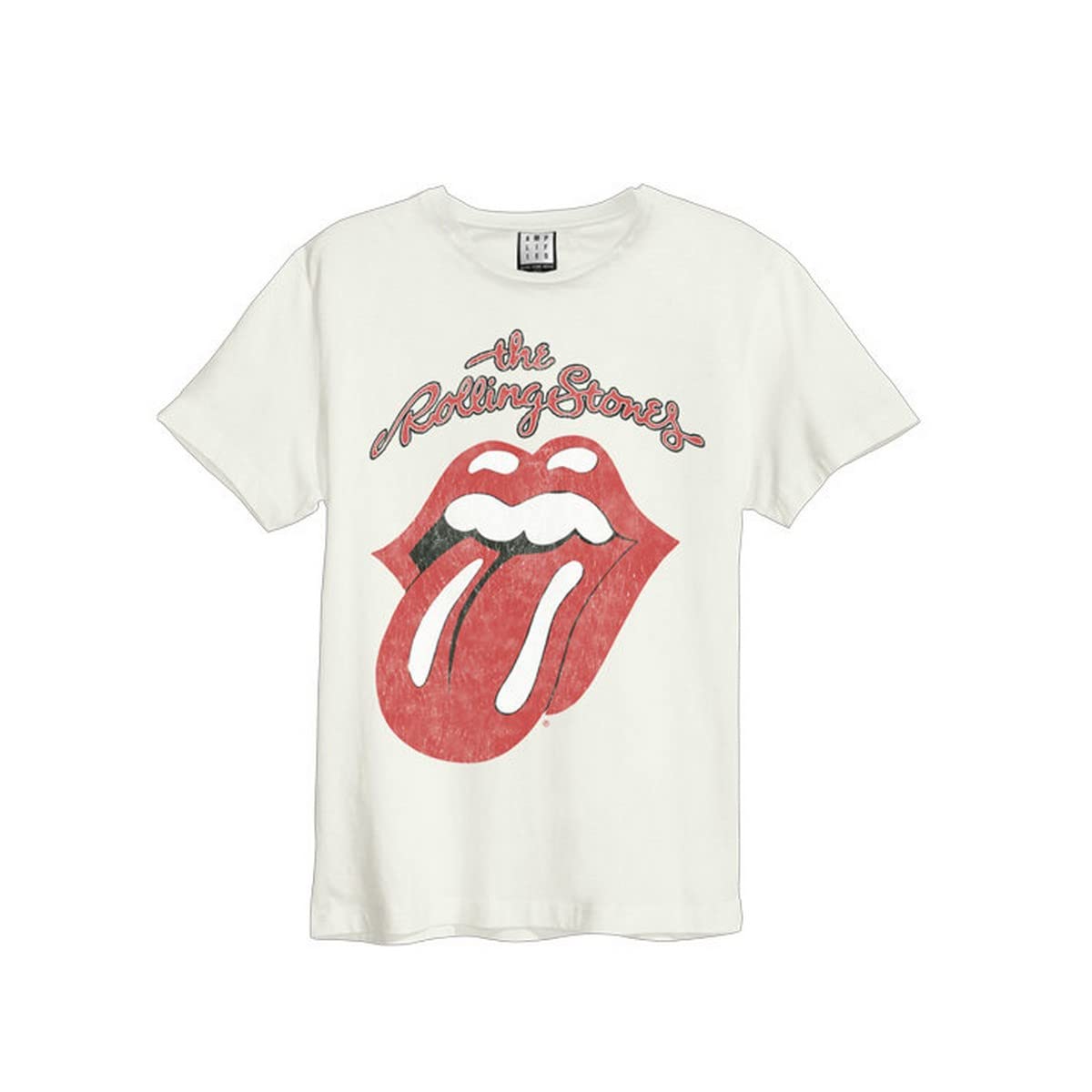 amplified-vintage-tongue-t-shirt-rolling-stones-wei-m-baumwolle image 1