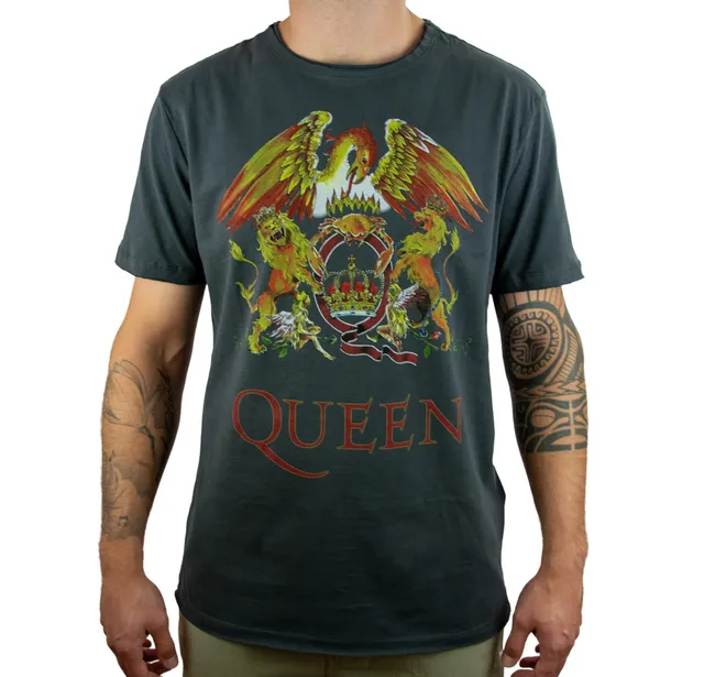 amplified-queen-royal-crest-t-shirt-gr-e-l-charcoal image 1