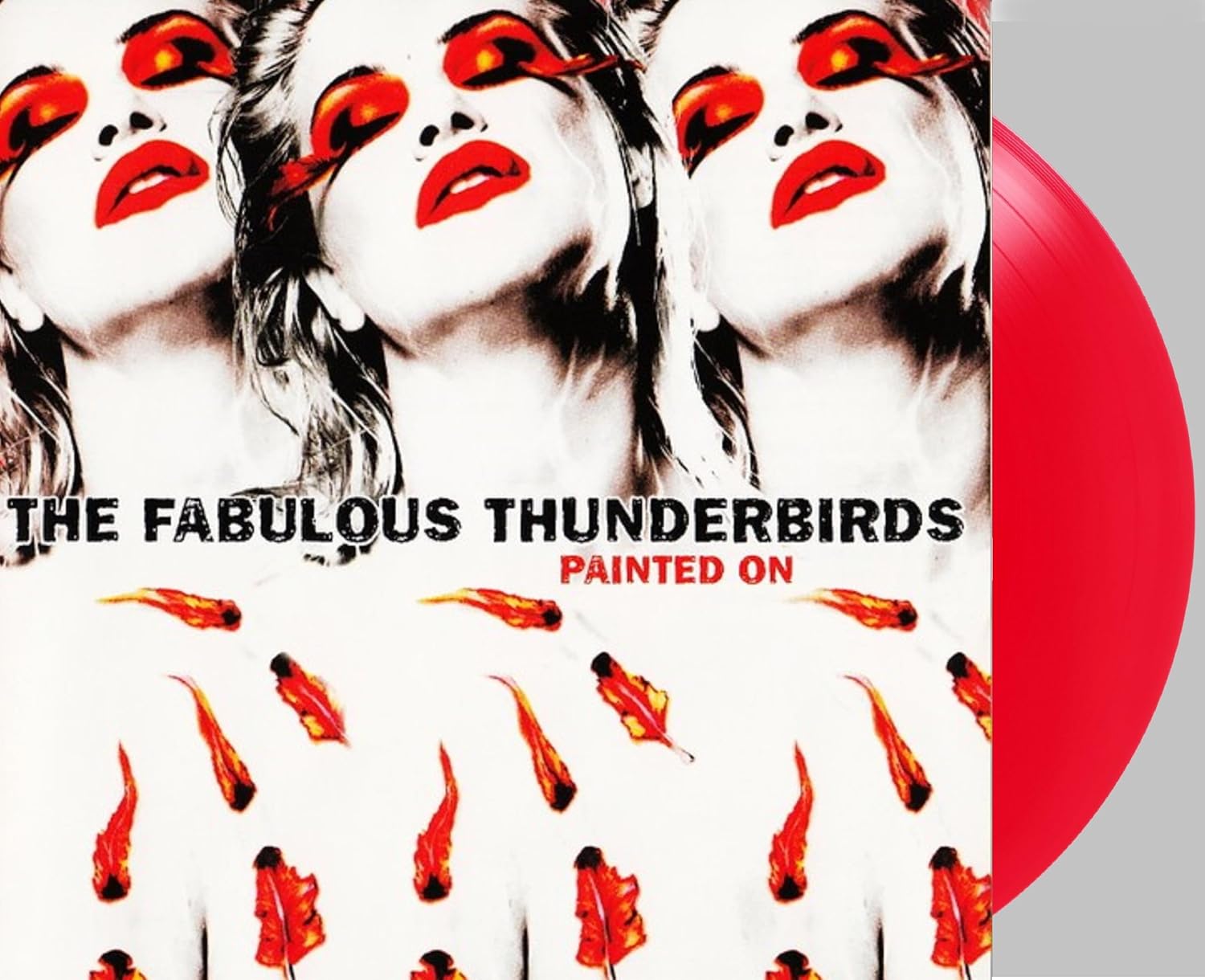 friday-music-rock-fabulous-thunderbirds-painted-on-lp-rotes-vinyl image 1