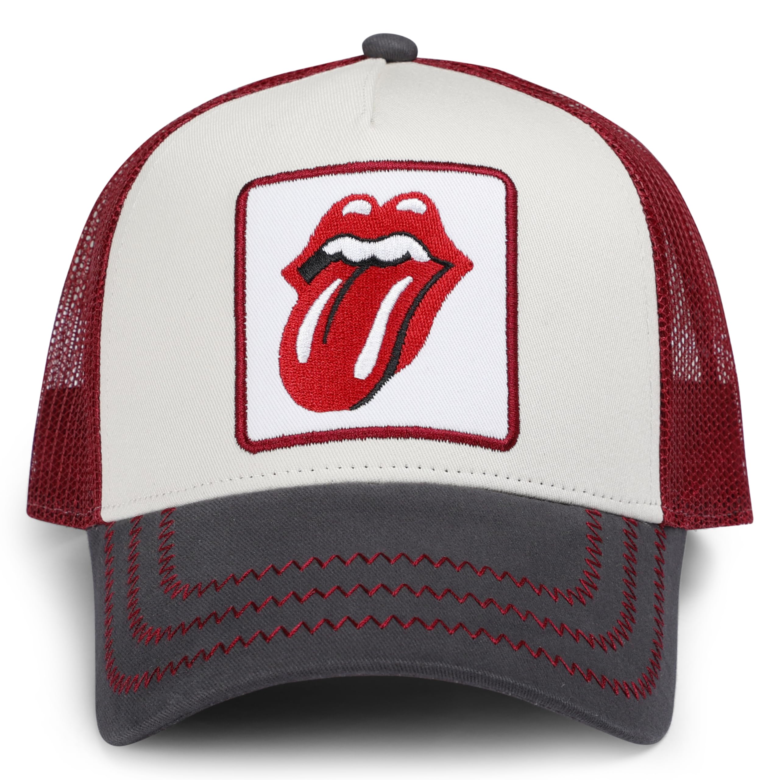 amplified-trucker-caps-rolling-stones-kappe-grau-rot image 2
