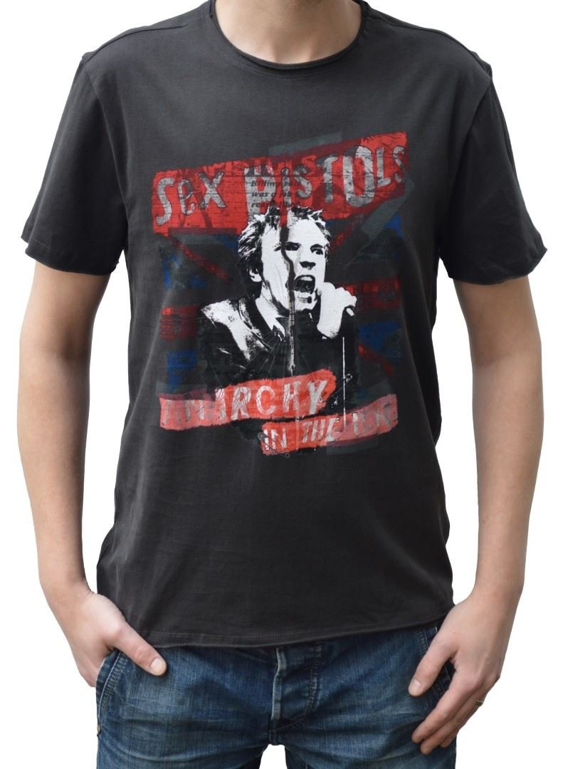 amplified-sex-pistols-anarchy-t-shirt-charcoal image 1