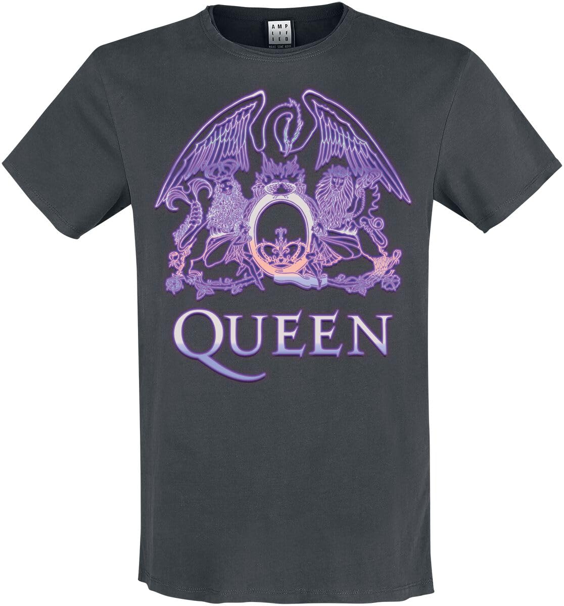 amplified-queen-neon-sign-t-shirt-charcoal-m-baumwolle image 1
