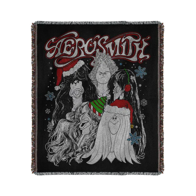 aerosmith-draw-the-line-xmas-decke-baumwolle-50x60-wei image 1