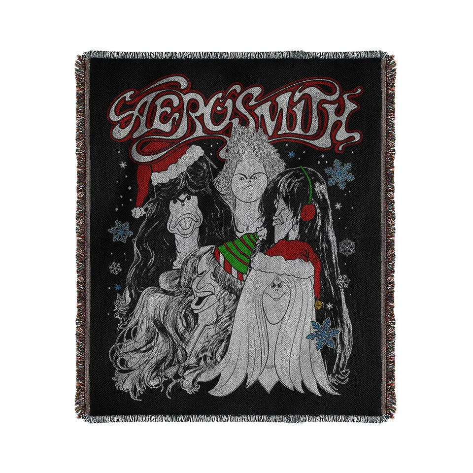 aerosmith-draw-the-line-xmas-decke-baumwolle-50x60-wei image 1