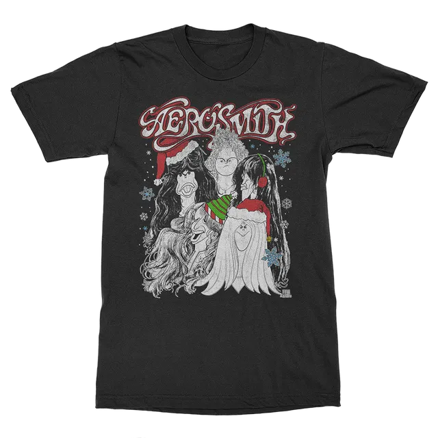 aerosmith-draw-the-line-xmas-t-shirt-unisex-schwarz-weihnachten image 1