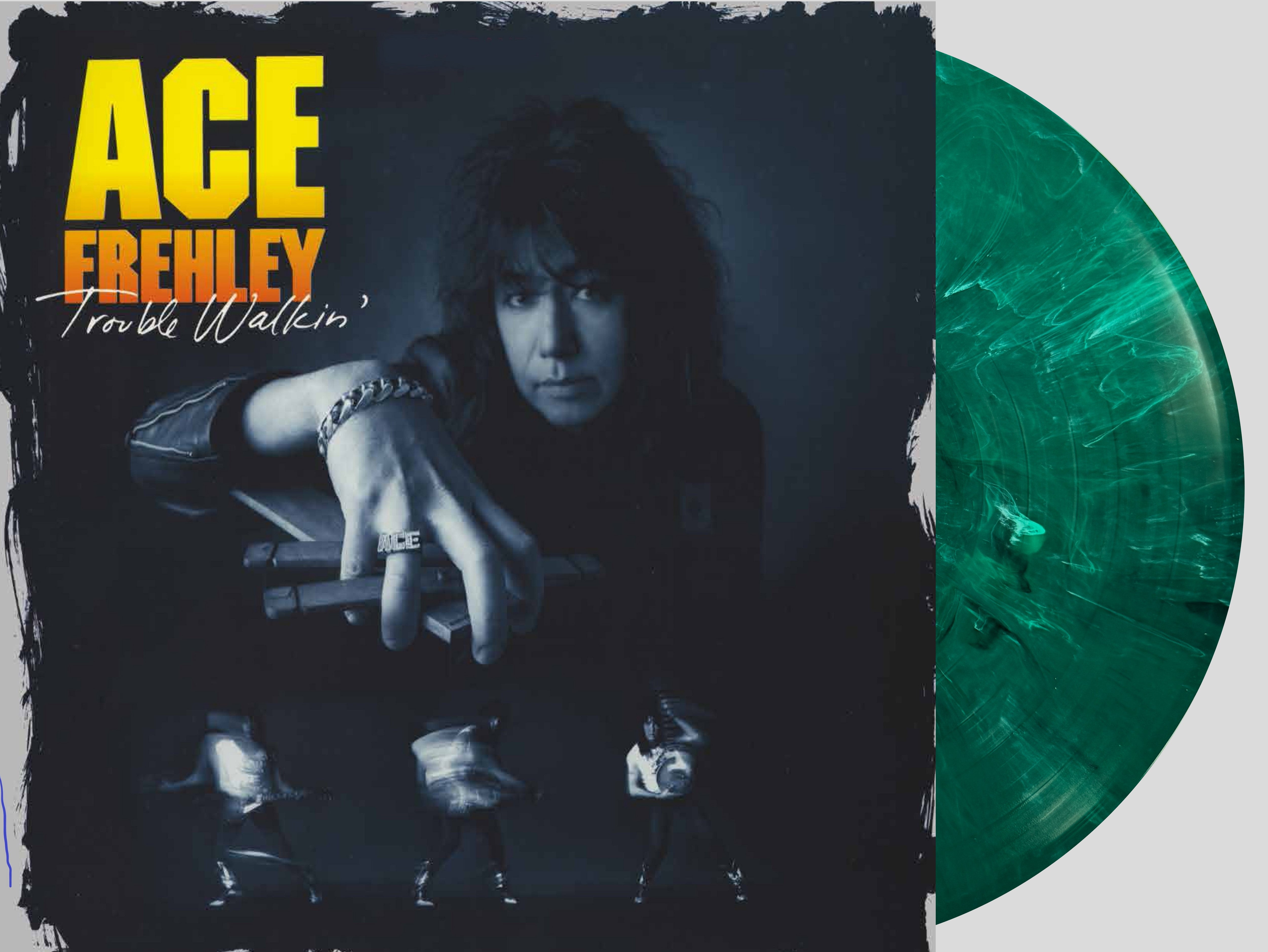 friday-music-ace-frehley-trouble-walkin-vinyl-lp-emerald-marble image 1