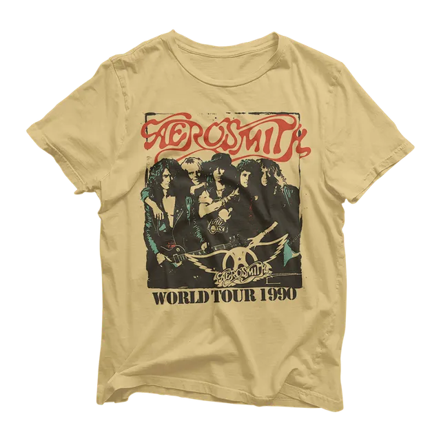 aerosmith-pump-world-tour-1990-t-shirt-senf-gr-e-m image 1