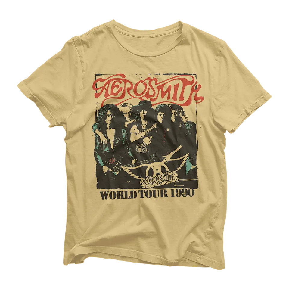 aerosmith-pump-world-tour-1990-t-shirt-senf-gr-e-m image 1