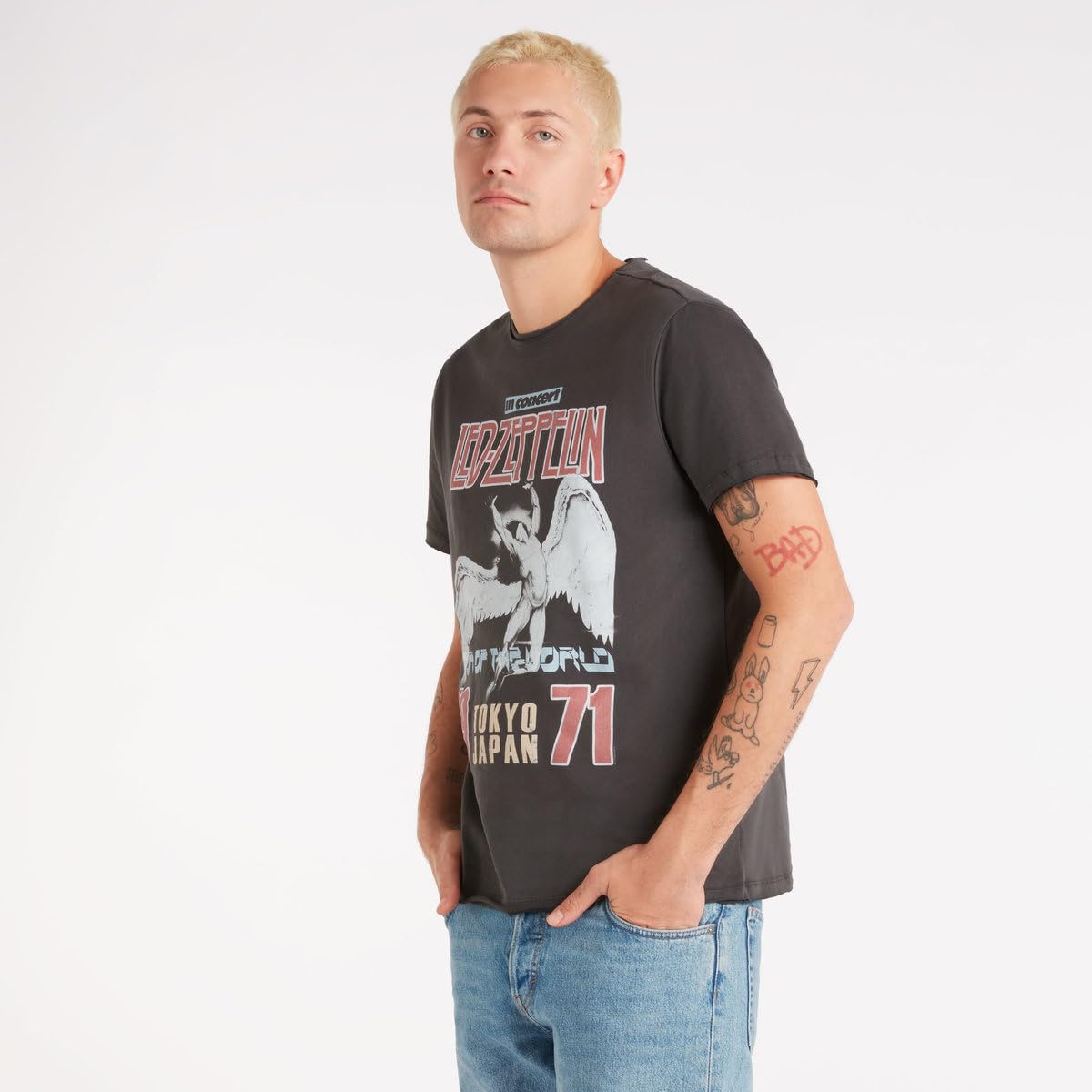 amplified-led-zeppelin-tokyo-71-t-shirt-dunkelgrau-gr-l image 3