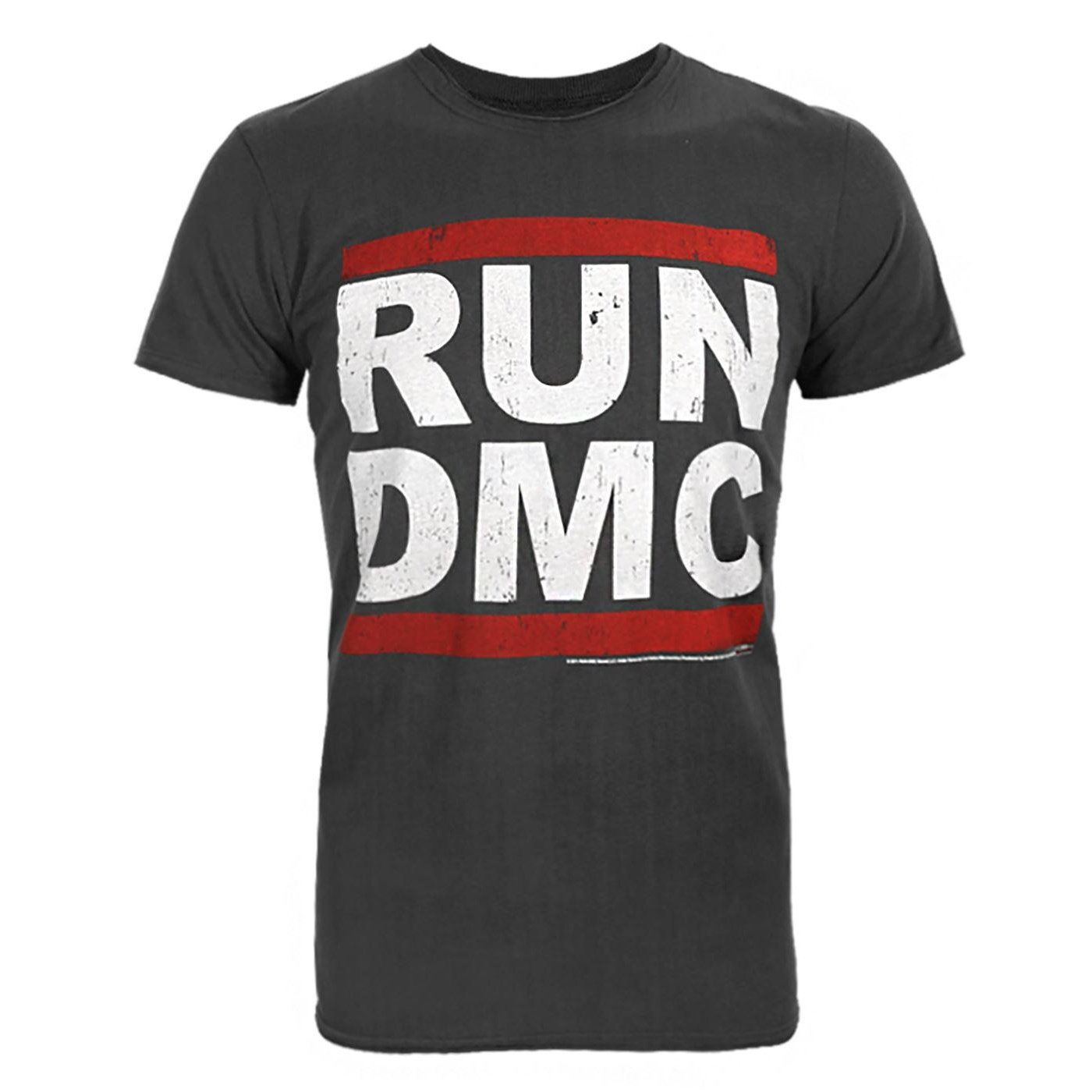 amplified-run-dmc-logo-t-shirt-charcoal-herren-s image 1
