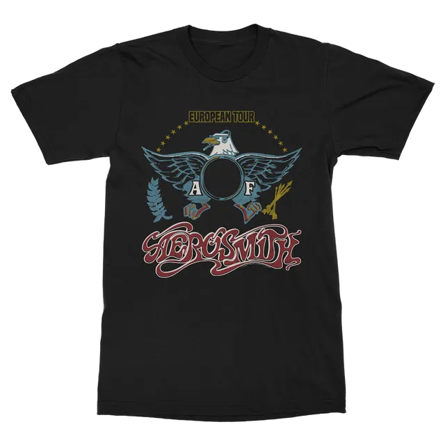 aerosmith-european-tour-t-shirt-unisex-schwarz-vintage image 1