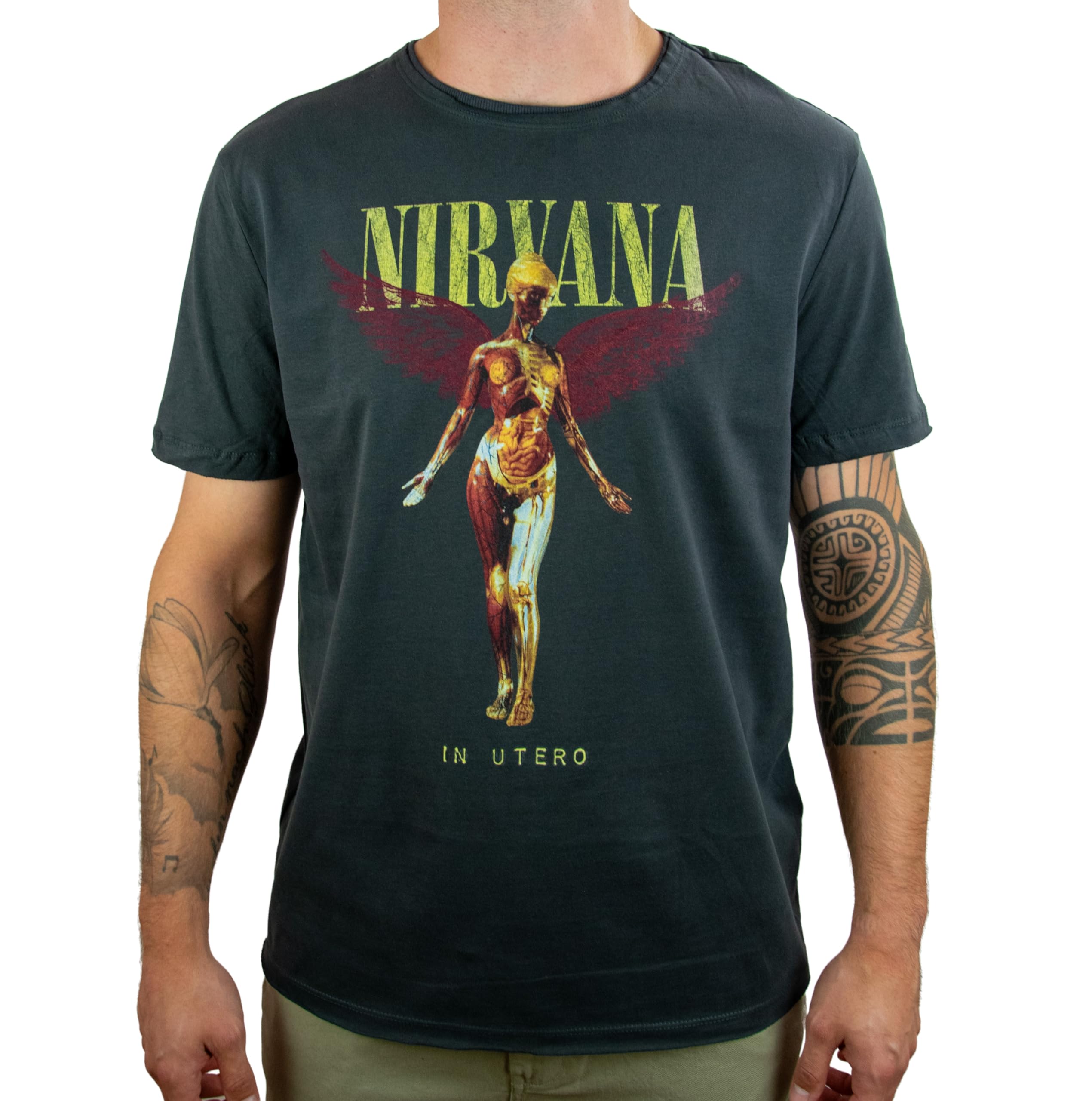 amplified-nirvana-in-utero-colour-t-shirt-l-anthrazit-vintage image 1