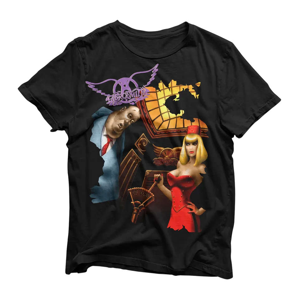 aerosmith-love-in-an-elevator-t-shirt-schwarz-baumwolle image 1