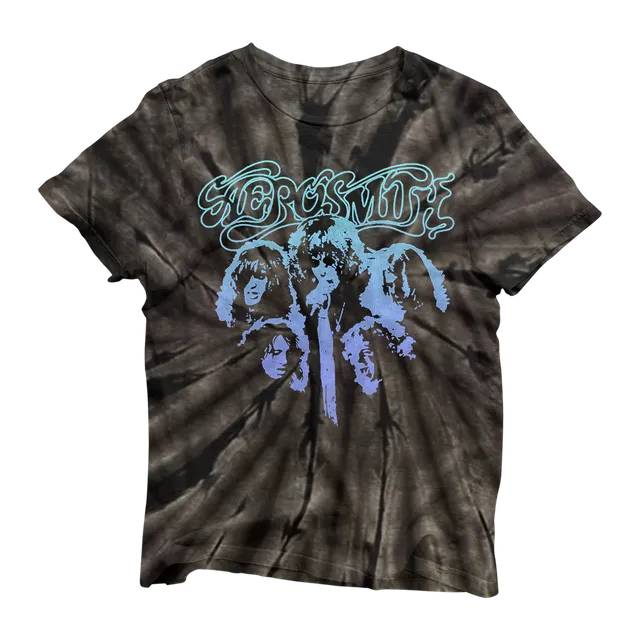 aerosmith-black-tie-dye-foto-t-shirt-baumwolle image 1