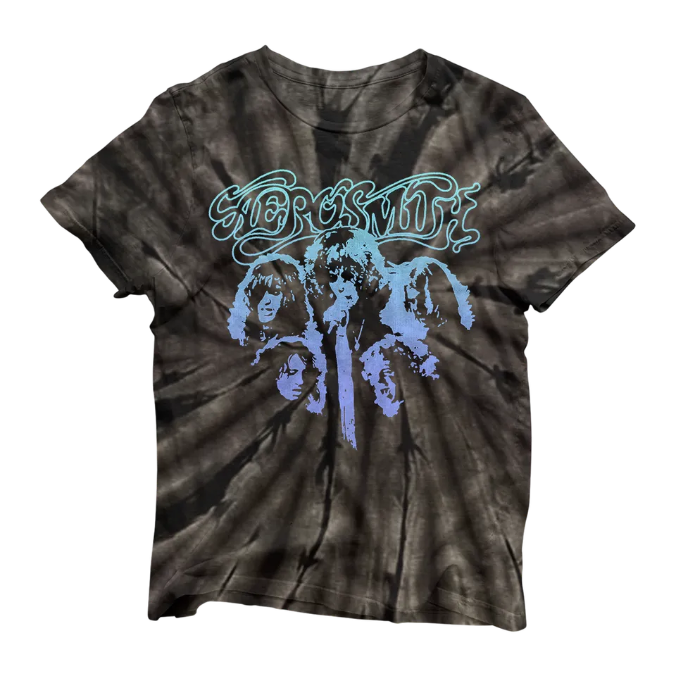 aerosmith-black-tie-dye-foto-t-shirt-baumwolle image 1